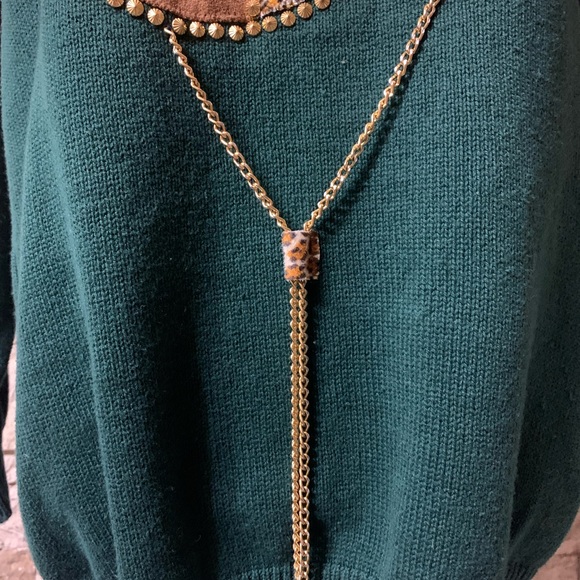 Vintage 1980’s Union Made Embellished Knit Sweater Western Rhinestones Cowgirl - Picture 6 of 8